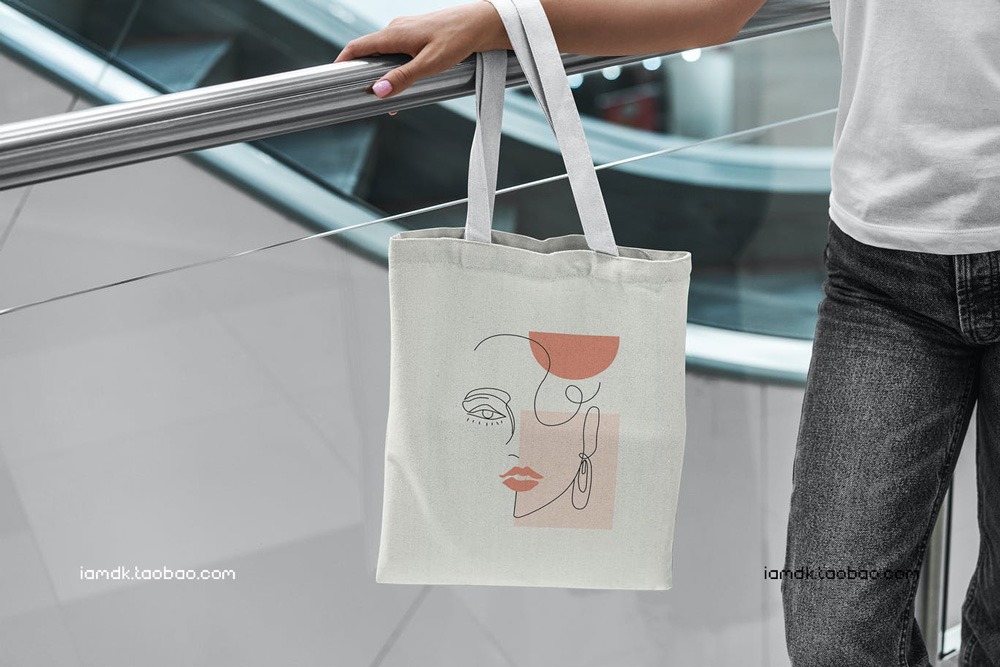 17款优雅单肩帆布袋logo作品设计ps展示贴图样机模板 Tote Bag Mock-Up Lifestyle Vol.2_img_2