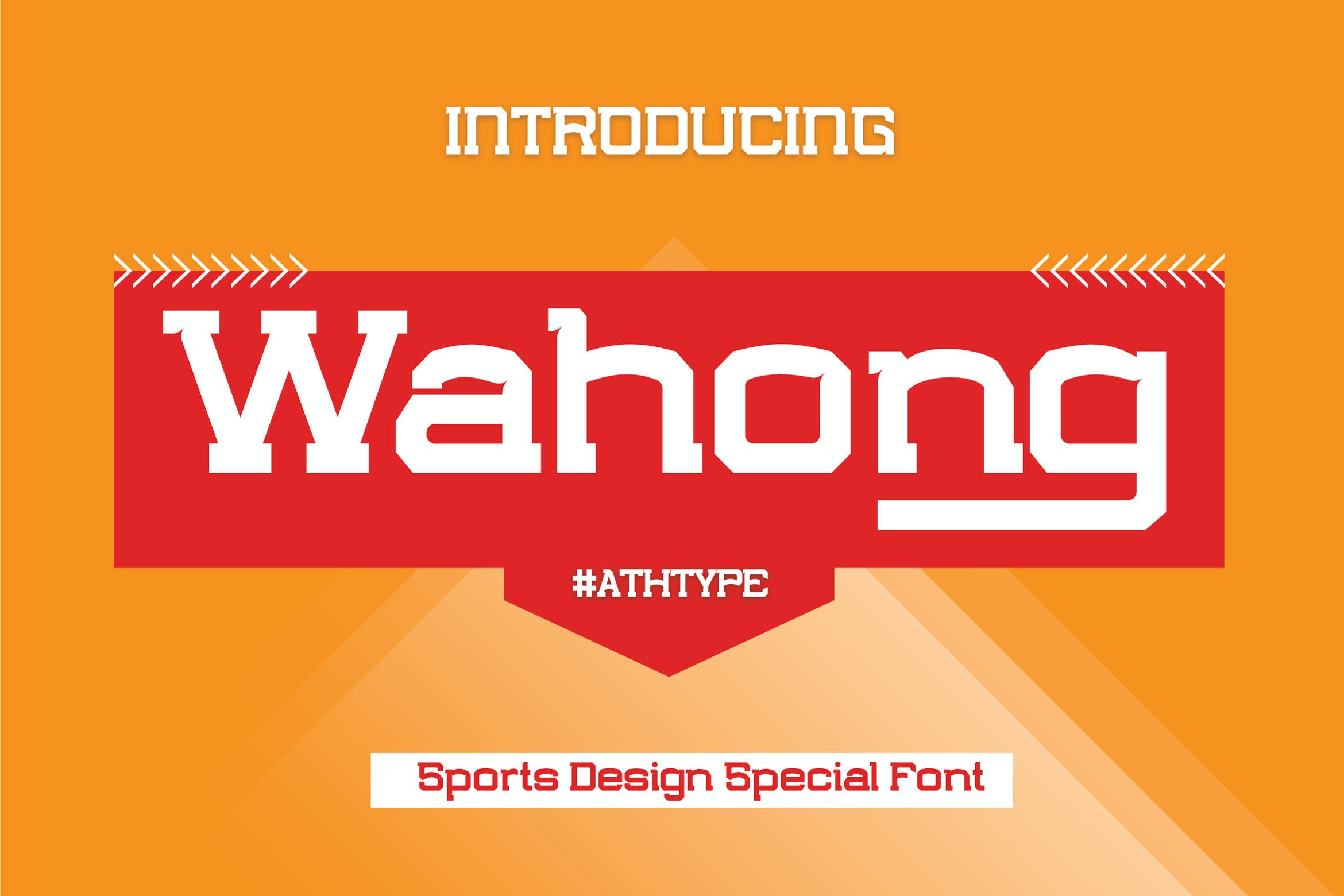 复古杂志海报标识设计无衬线英文字体 Wahong Sports Design Special Font_img_2