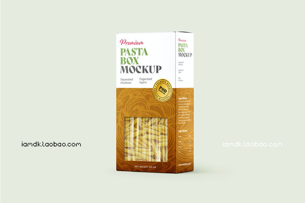 时尚面食食品包装盒设计展示贴图样机合集 Pasta Box Packaging Mockup Set_img_2