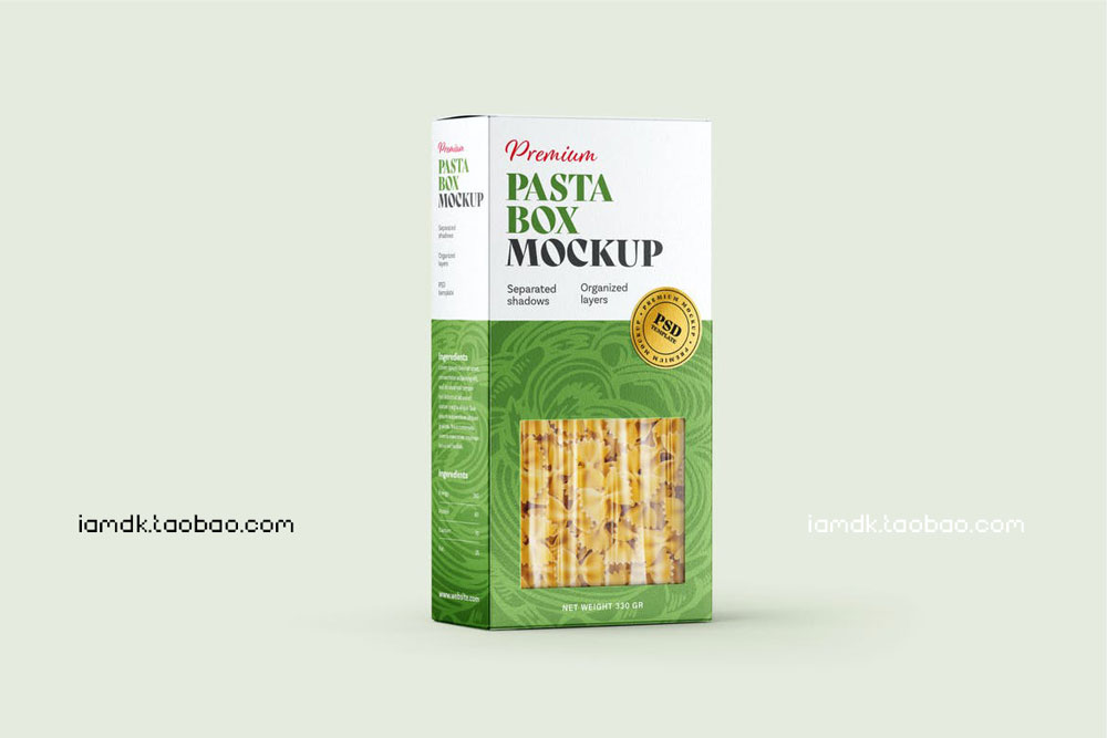 时尚面食食品包装盒设计展示贴图样机合集 Pasta Box Packaging Mockup Set_img_2