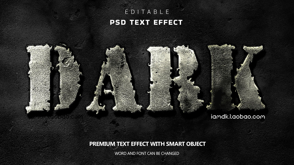 复古炫彩3d立体质感游戏品牌标题logo设计ps样机模板源文件 Text Effect Vol.162_img_2