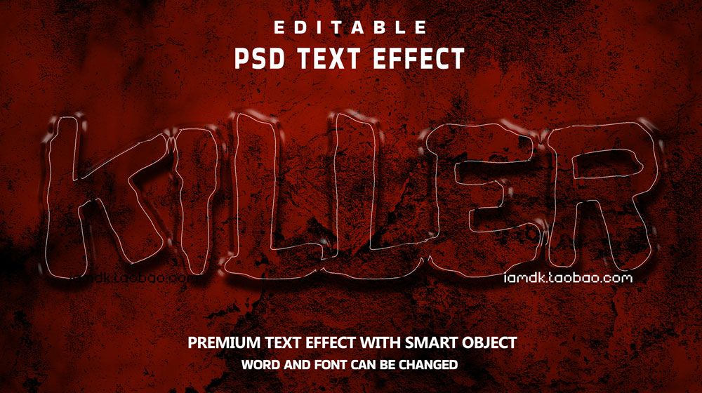 复古炫彩3d立体质感游戏品牌标题logo设计ps样机模板源文件 Text Effect Vol.162_img_2