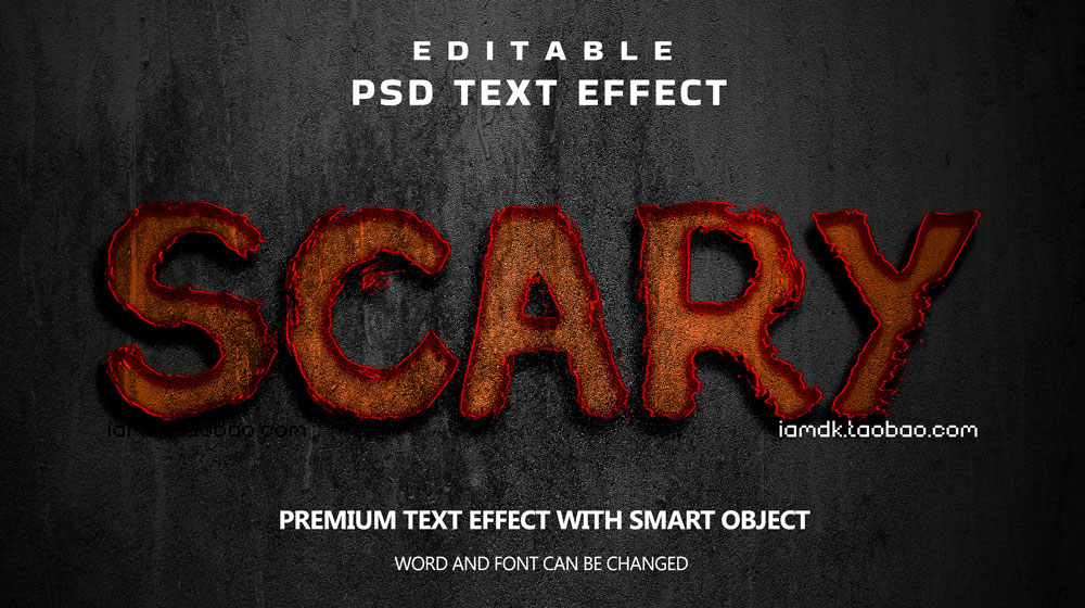 复古炫彩3d立体质感游戏品牌标题logo设计ps样机模板源文件 Text Effect Vol.162_img_2