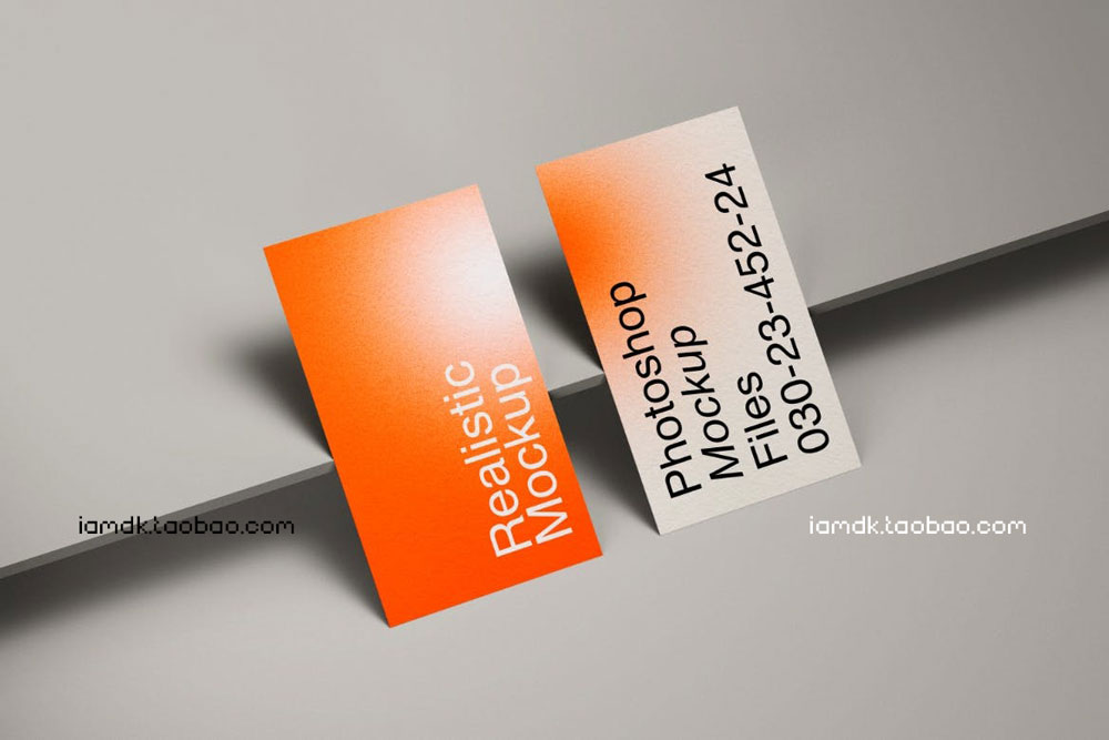 时尚商务个人名片卡片设计展示贴图PSD样机模版 Business Card Mockups_img_2