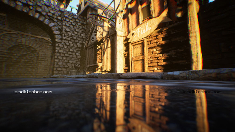 UE模型 逼真中世纪城市街道房屋灯塔渔村场景3D设计素材 Unreal Engine – Medieval Town Street Environment Kit_img_2