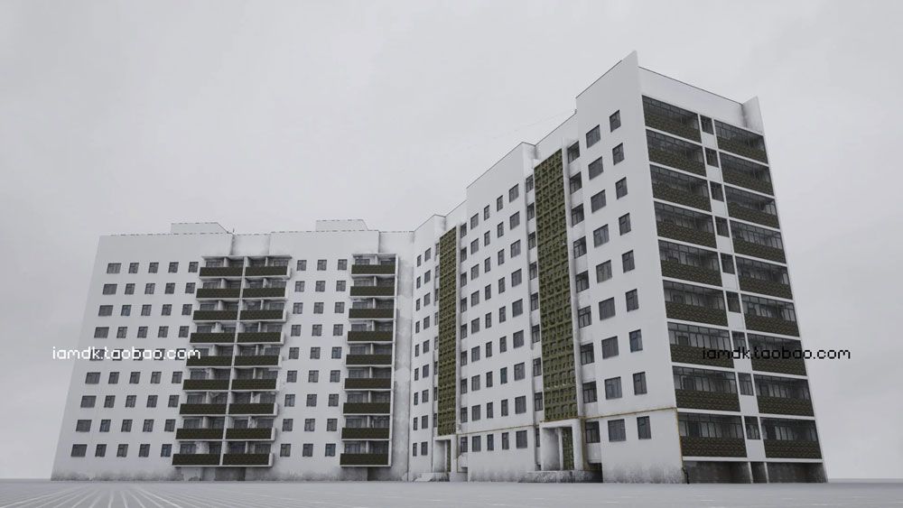 UE模型 模块化后苏联城镇住宅楼内饰设计3D素材 Unreal Engine – PostSoviet City Pack_img_2