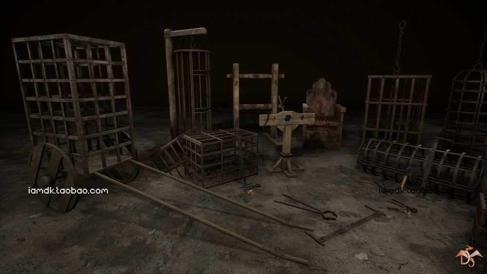 UE模型 高质量中世纪欧洲酷刑器具乐器3D素材 Unreal Engine – Medieval Props: Instrument Torture_img_2