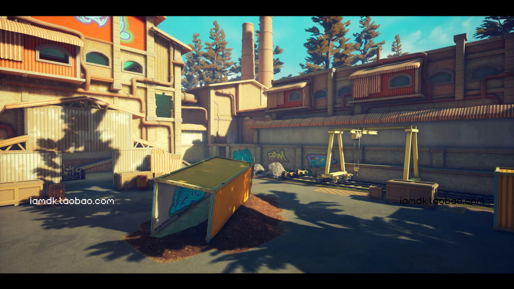 UE模型 程式化工业园区厂房内饰效果图3D设计素材 Unreal Engine – Stylized Industrial Area_img_2