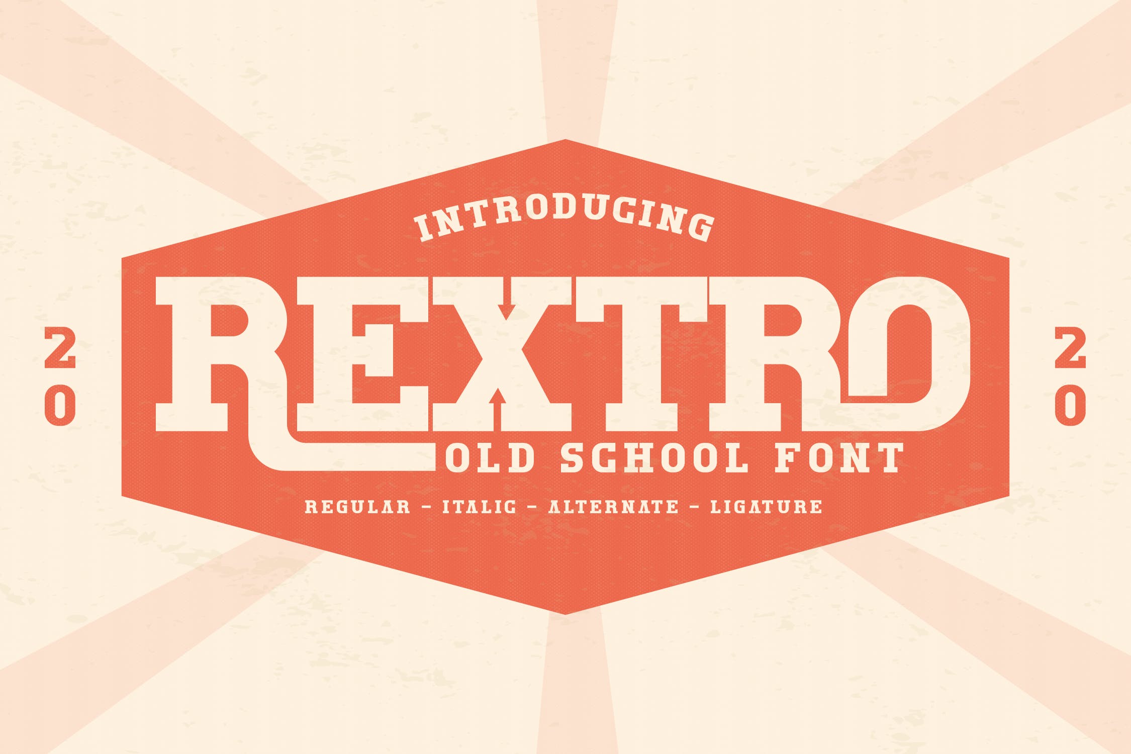 优雅海报品牌标识设计无衬线英文字体 Rextro Old School Font LS_img_2