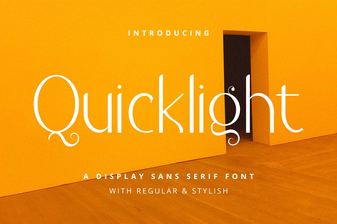 优雅杂志广告标识设计无衬线英文字体 Quicklight - Advertisement Font_img_2