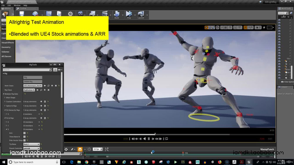 如果在虚拟引擎UE4中创建科幻游戏3D角色动画 英文视频教程 Rigging Your Character For 3D Animation In Unreal Engine 4!_img_2