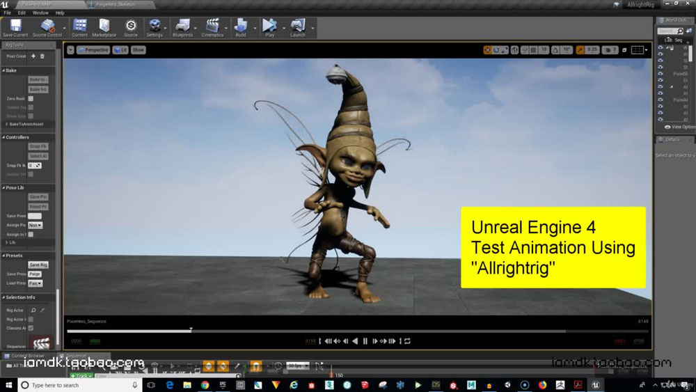 如果在虚拟引擎UE4中创建科幻游戏3D角色动画 英文视频教程 Rigging Your Character For 3D Animation In Unreal Engine 4!_img_2