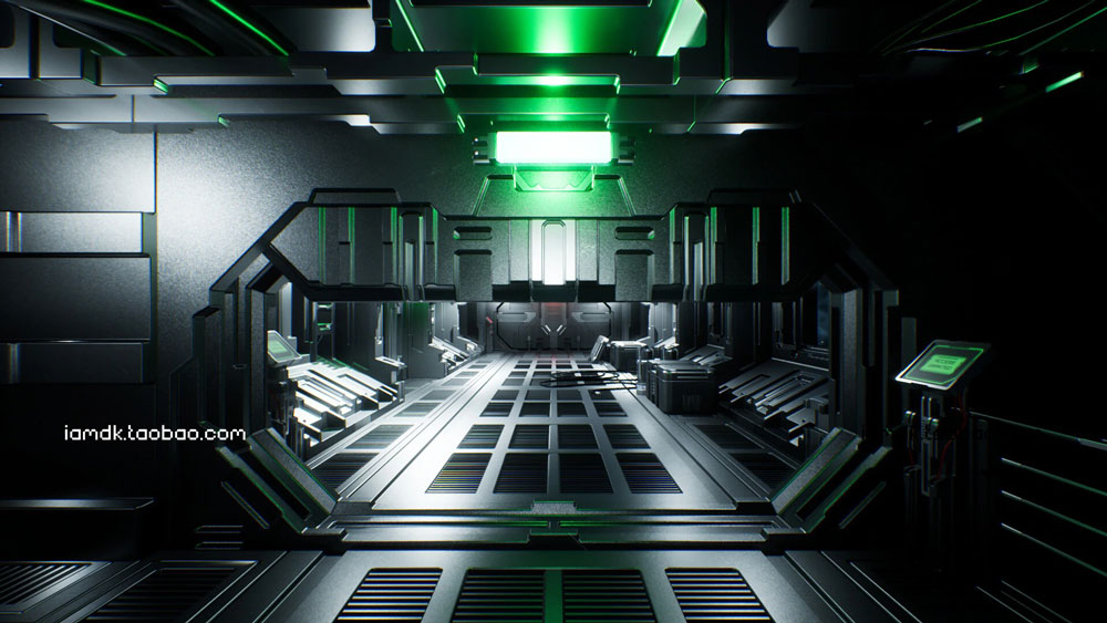 UE模型 炫酷未来科幻飞船战舰内部设计装饰效果图素材 Unreal Engine – Modular Sci-Fi Interior II_img_2