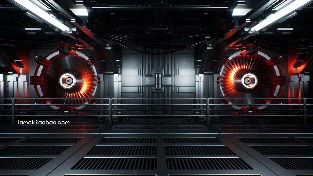 UE模型 炫酷未来科幻飞船战舰内部设计装饰效果图素材 Unreal Engine – Modular Sci-Fi Interior II_img_2