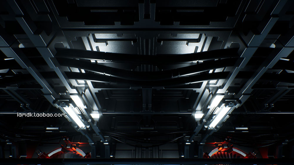 UE模型 炫酷未来科幻飞船战舰内部设计装饰效果图素材 Unreal Engine – Modular Sci-Fi Interior II_img_2