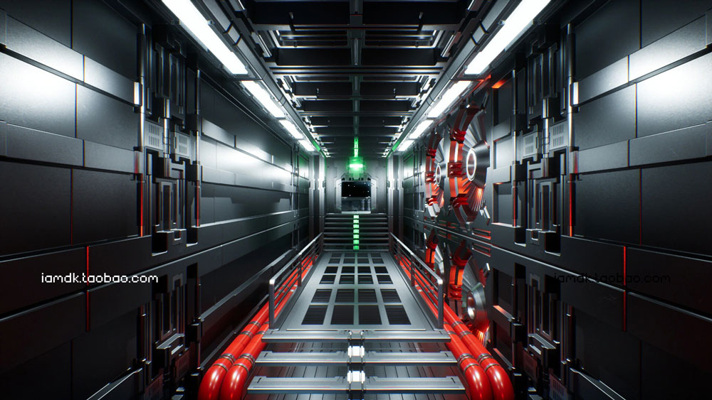 UE模型 炫酷未来科幻飞船战舰内部设计装饰效果图素材 Unreal Engine – Modular Sci-Fi Interior II_img_2