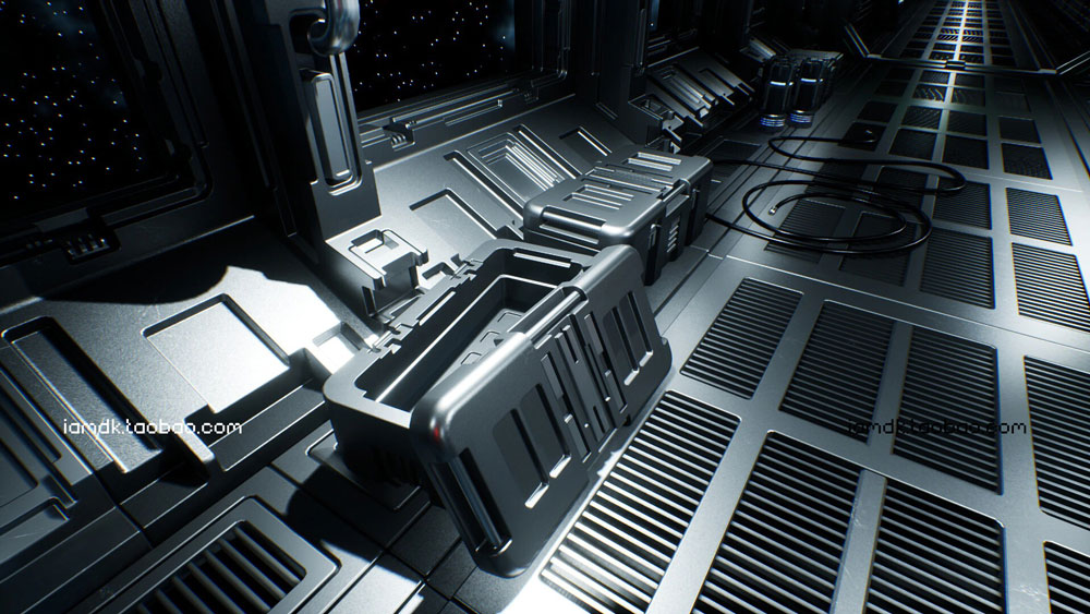 UE模型 炫酷未来科幻飞船战舰内部设计装饰效果图素材 Unreal Engine – Modular Sci-Fi Interior II_img_2