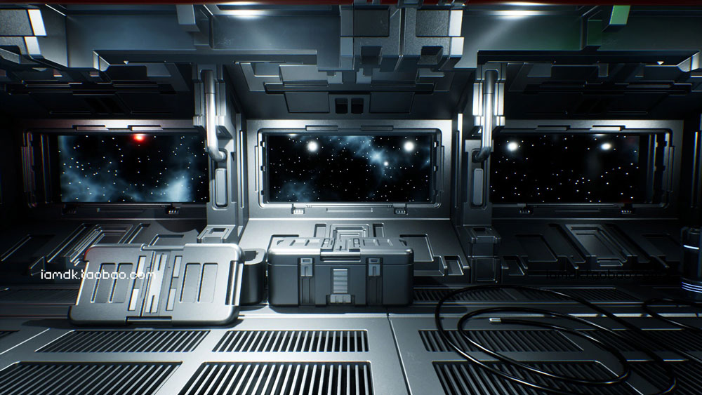 UE模型 炫酷未来科幻飞船战舰内部设计装饰效果图素材 Unreal Engine – Modular Sci-Fi Interior II_img_2