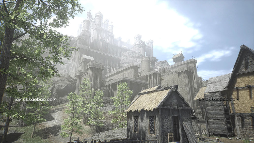 UE模型 中世纪欧风城市小镇村庄城堡场景3D设计素材 Unreal Engine – Modular Medieval Castle_img_2