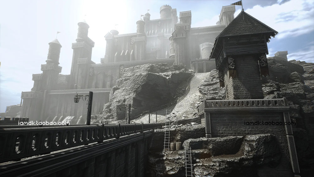 UE模型 中世纪欧风城市小镇村庄城堡场景3D设计素材 Unreal Engine – Modular Medieval Castle_img_2