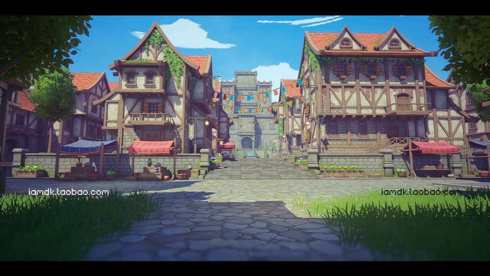 UE模型 中世纪农场村庄小楼房屋内饰设计效果图素材 Unreal Engine - Stylized Medieval Village_img_2