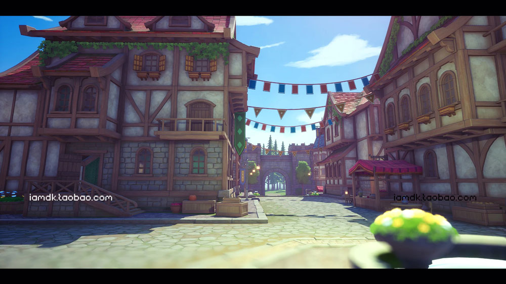 UE模型 中世纪农场村庄小楼房屋内饰设计效果图素材 Unreal Engine - Stylized Medieval Village_img_2