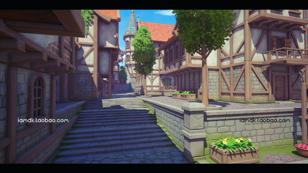 UE模型 中世纪农场村庄小楼房屋内饰设计效果图素材 Unreal Engine - Stylized Medieval Village_img_2