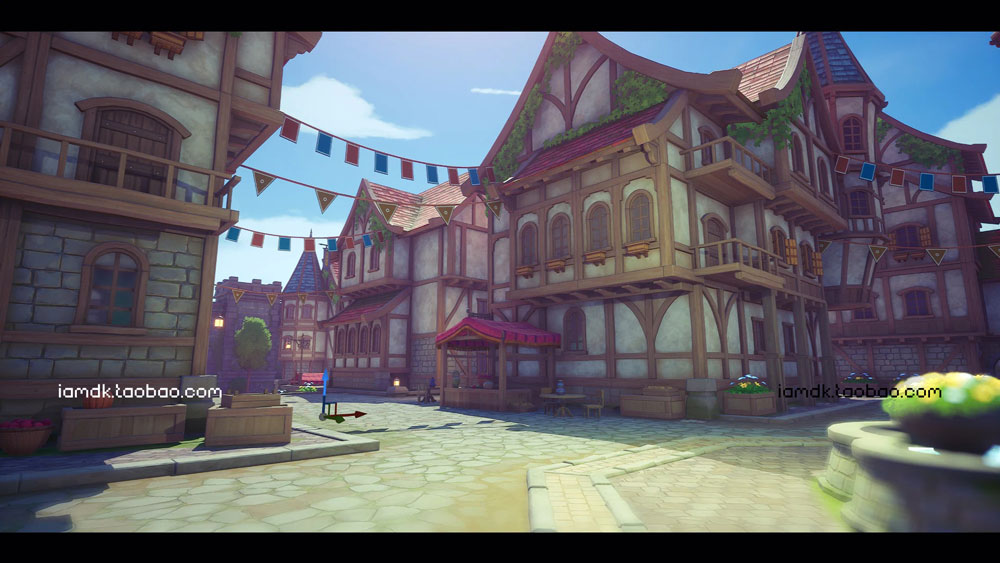 UE模型 中世纪农场村庄小楼房屋内饰设计效果图素材 Unreal Engine - Stylized Medieval Village_img_2