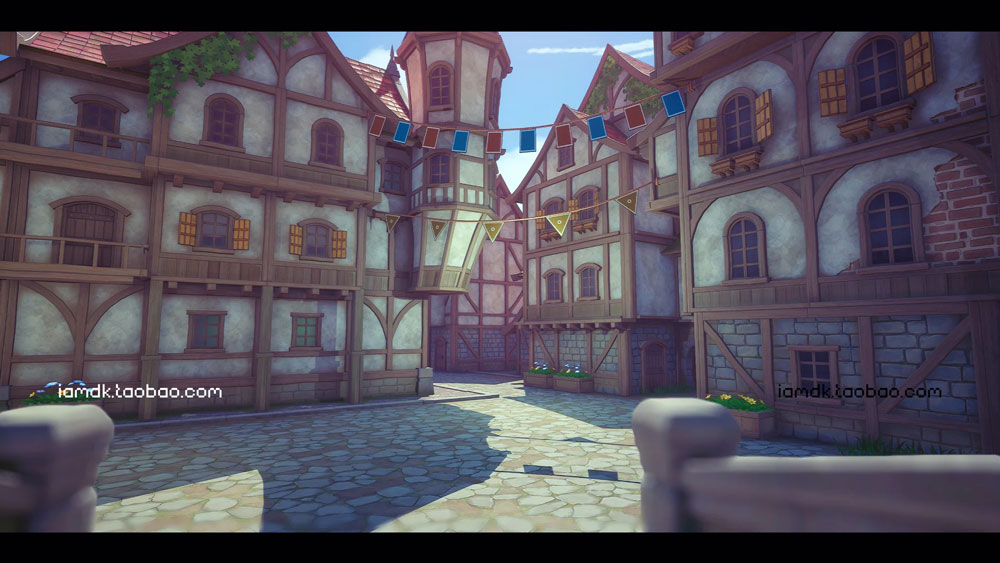 UE模型 中世纪农场村庄小楼房屋内饰设计效果图素材 Unreal Engine - Stylized Medieval Village_img_2