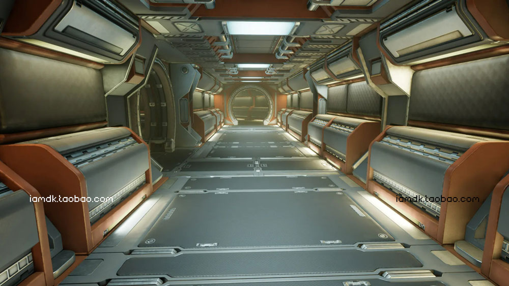 UE模型 未来科幻飞船战舰内部设计装饰效果图素材 Unreal Engine – Modular Sci-Fi Environment I_img_2