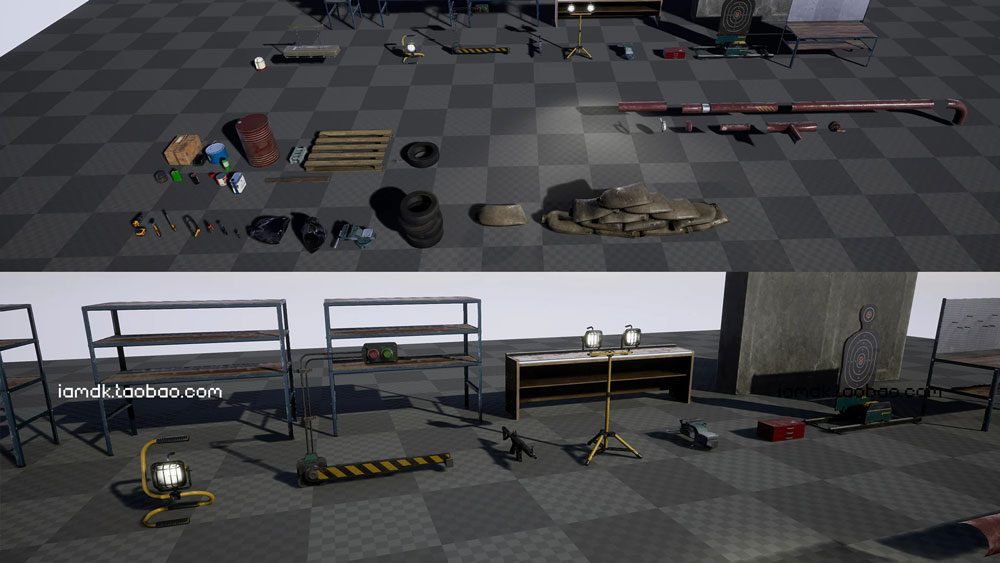 UE模型 逼真游戏射击打靶场景3D设计素材 Unreal Engine – Modular Target Practice Hangar_img_2