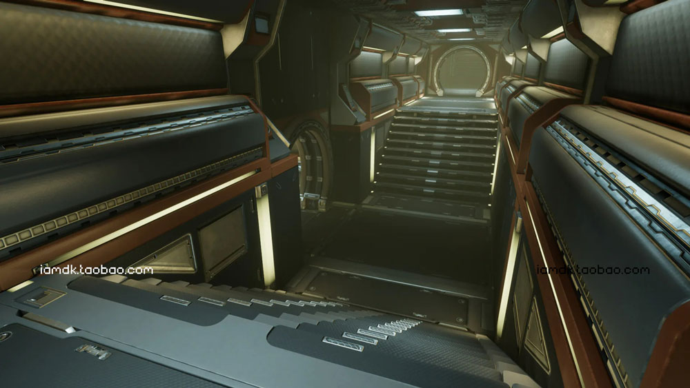 UE模型 未来科幻飞船战舰内部设计装饰效果图素材 Unreal Engine – Modular Sci-Fi Environment I_img_2