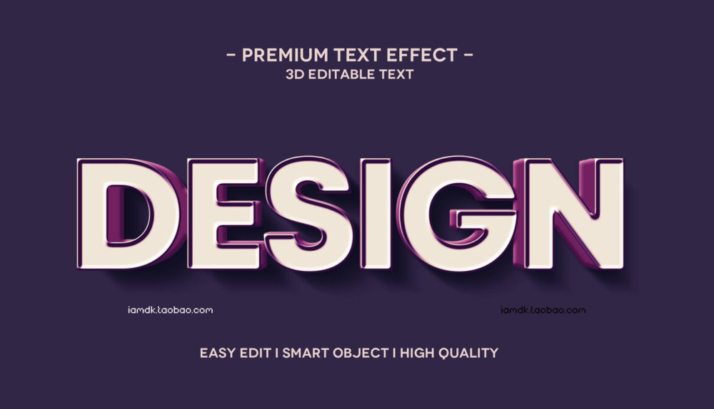 55款炫彩3D立体质感品牌标题Logo设计PSD样机模板 Text Effect Vol.155_img_2
