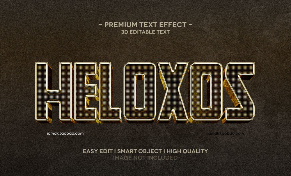 55款炫彩3D立体质感品牌标题Logo设计PSD样机模板 Text Effect Vol.155_img_2