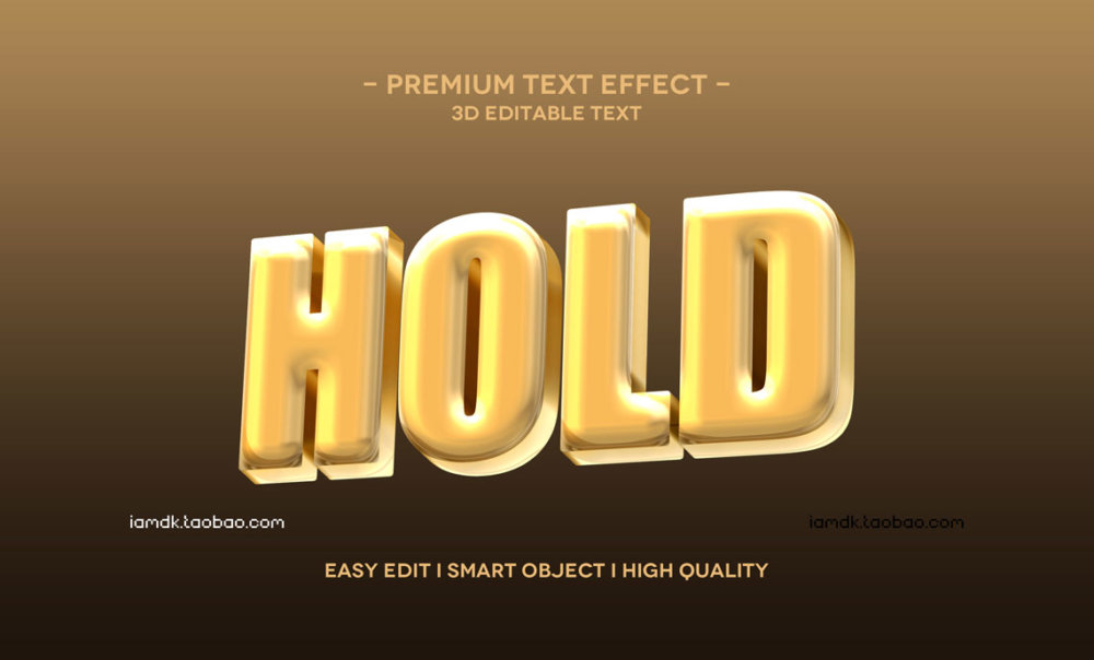 55款炫彩3D立体质感品牌标题Logo设计PSD样机模板 Text Effect Vol.155_img_2