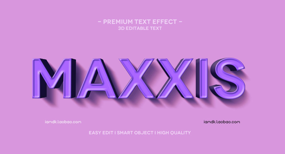 55款炫彩3D立体质感品牌标题Logo设计PSD样机模板 Text Effect Vol.155_img_2