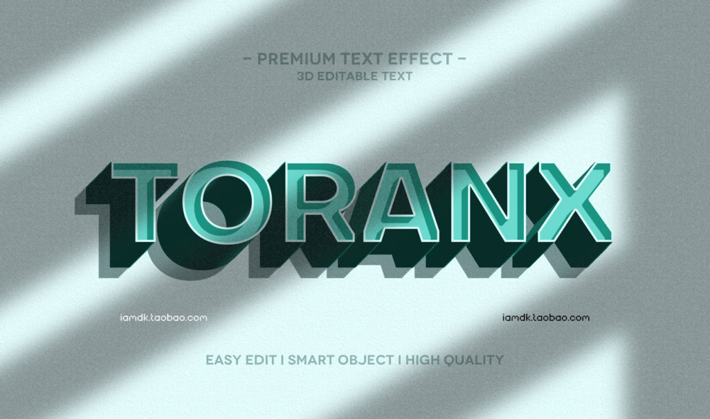 55款炫彩3D立体质感品牌标题Logo设计PSD样机模板 Text Effect Vol.155_img_2