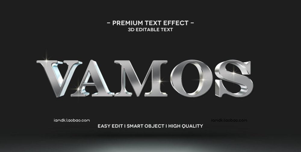 55款炫彩3D立体质感品牌标题Logo设计PSD样机模板 Text Effect Vol.155_img_2