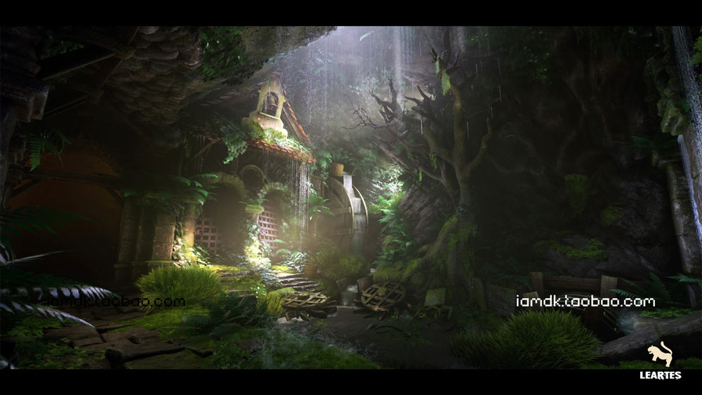 UE模型  复古废弃游戏房屋水车3D设计素材 Unreal Engine – Watermills / Nature Environment_img_2