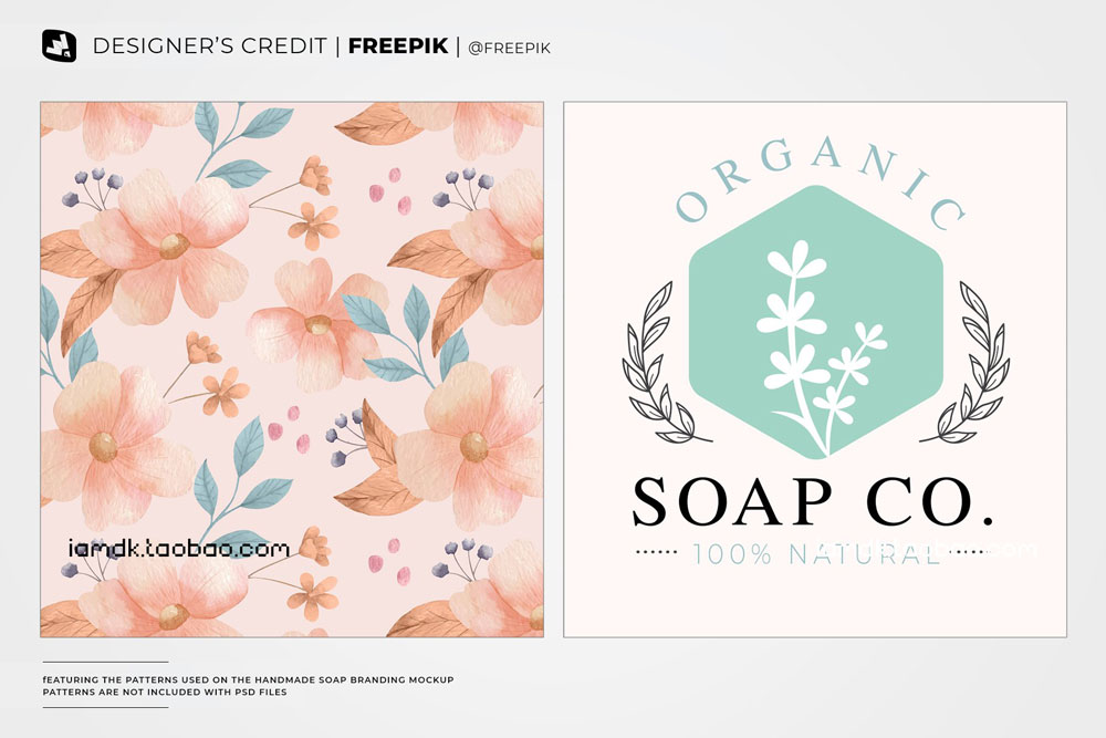 手工香皂品牌包装图案设计展示贴图PS样机素材 Handmade Soap Branding Mockup_img_2