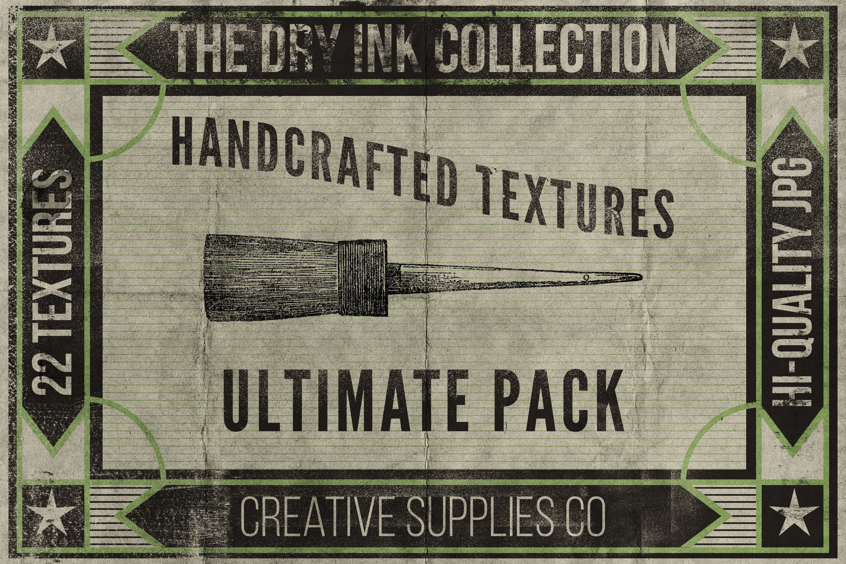 22做旧泛黄复古粗糙水渍纸张纹理背景图片设计素材 Dry Ink - Ultimate Textures Pack Vol. 01_img_2