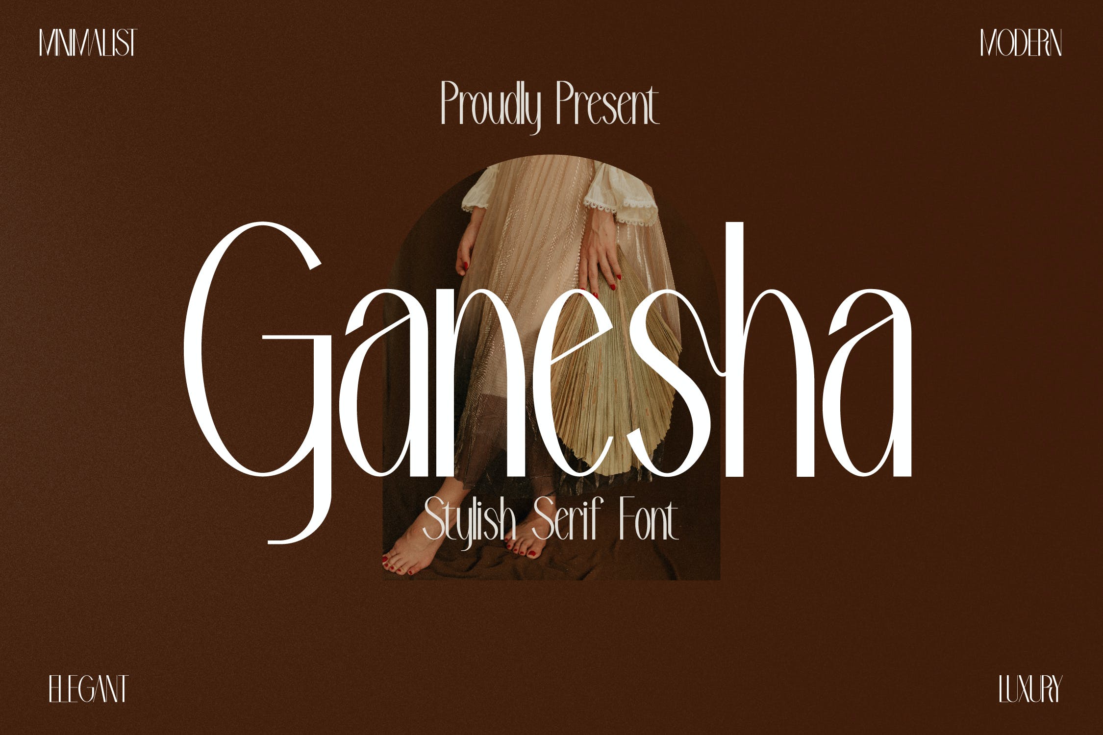 时尚海报品牌标识设计衬线英文字体 Ganesha Stylish Serif Font LS_img_2