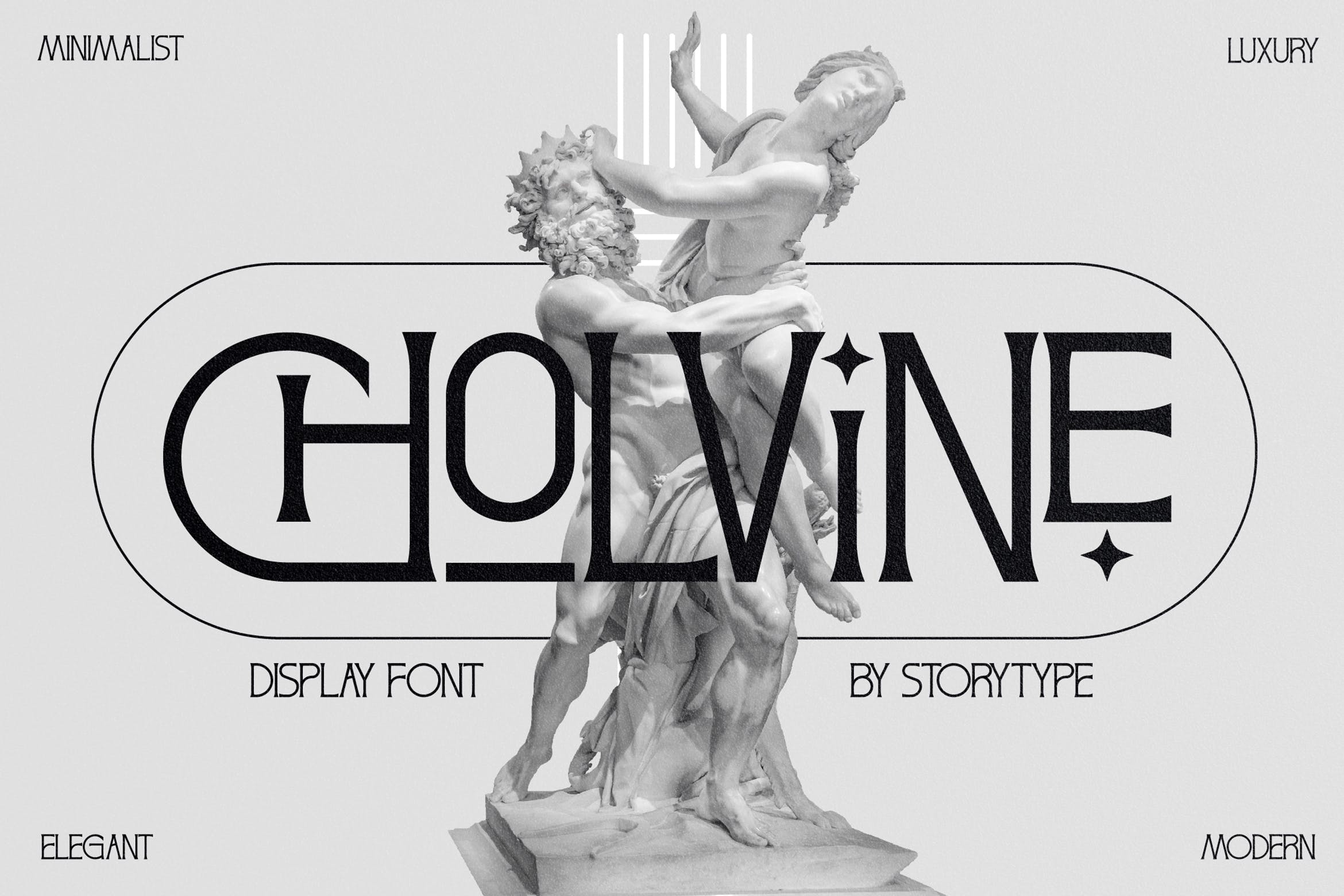 现代海报品牌卡片设计衬线英文字体 Cholvine Classy Display Font LS_img_2