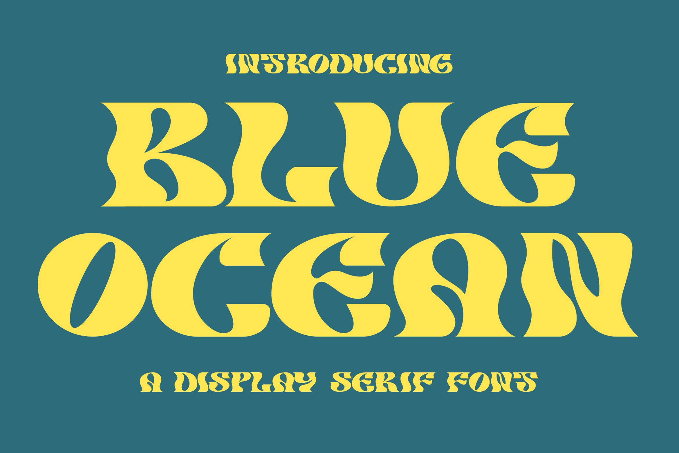 现代优雅品牌海报标识设计衬线英文字体 Blue Ocean Display Serif Font LS_img_2