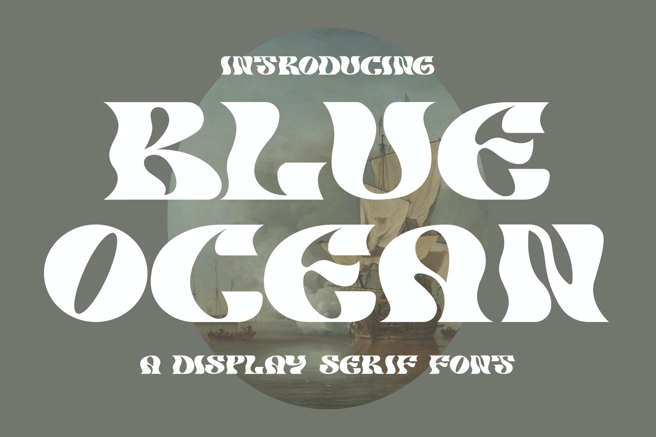 现代优雅品牌海报标识设计衬线英文字体 Blue Ocean Display Serif Font LS_img_2