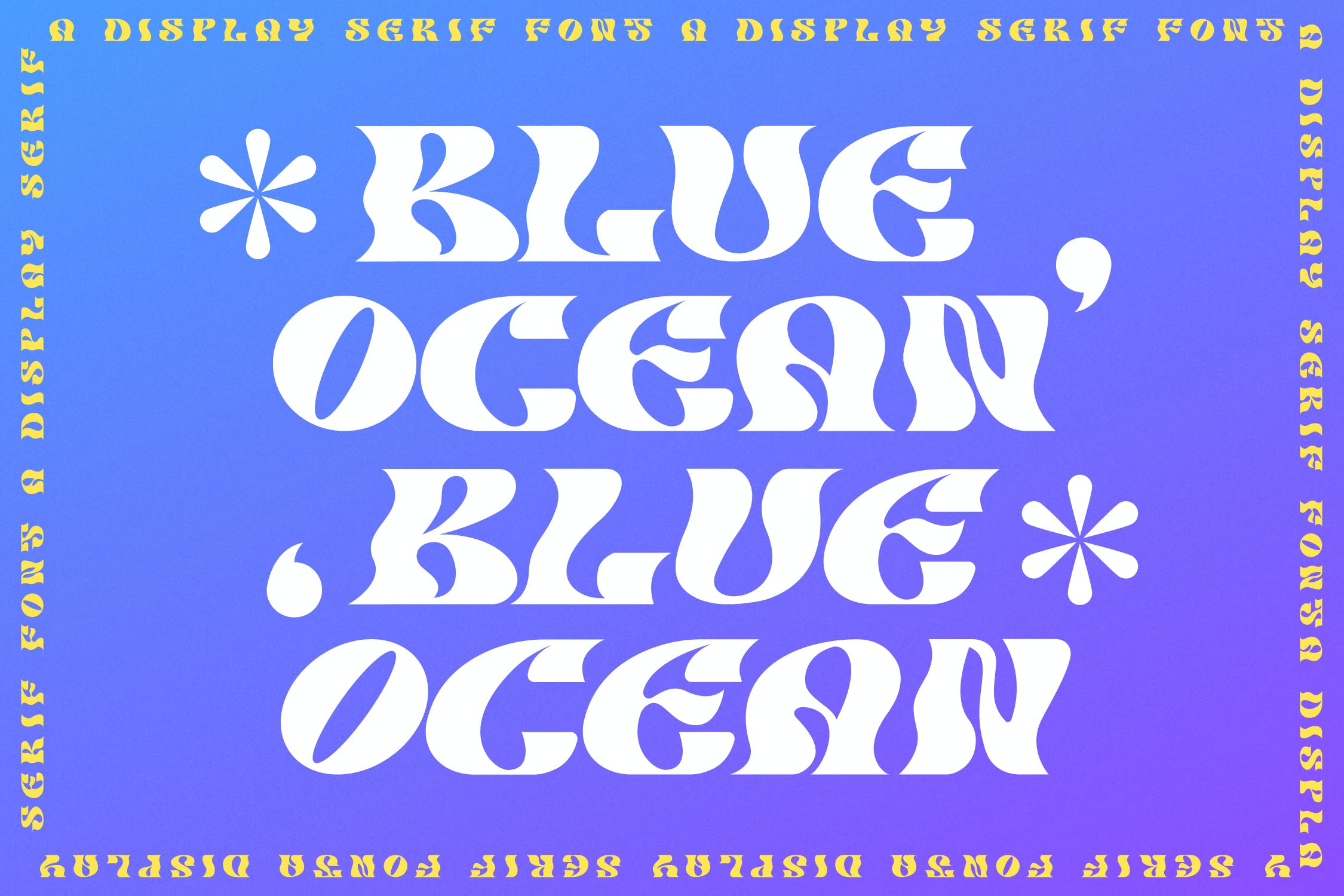 现代优雅品牌海报标识设计衬线英文字体 Blue Ocean Display Serif Font LS_img_2