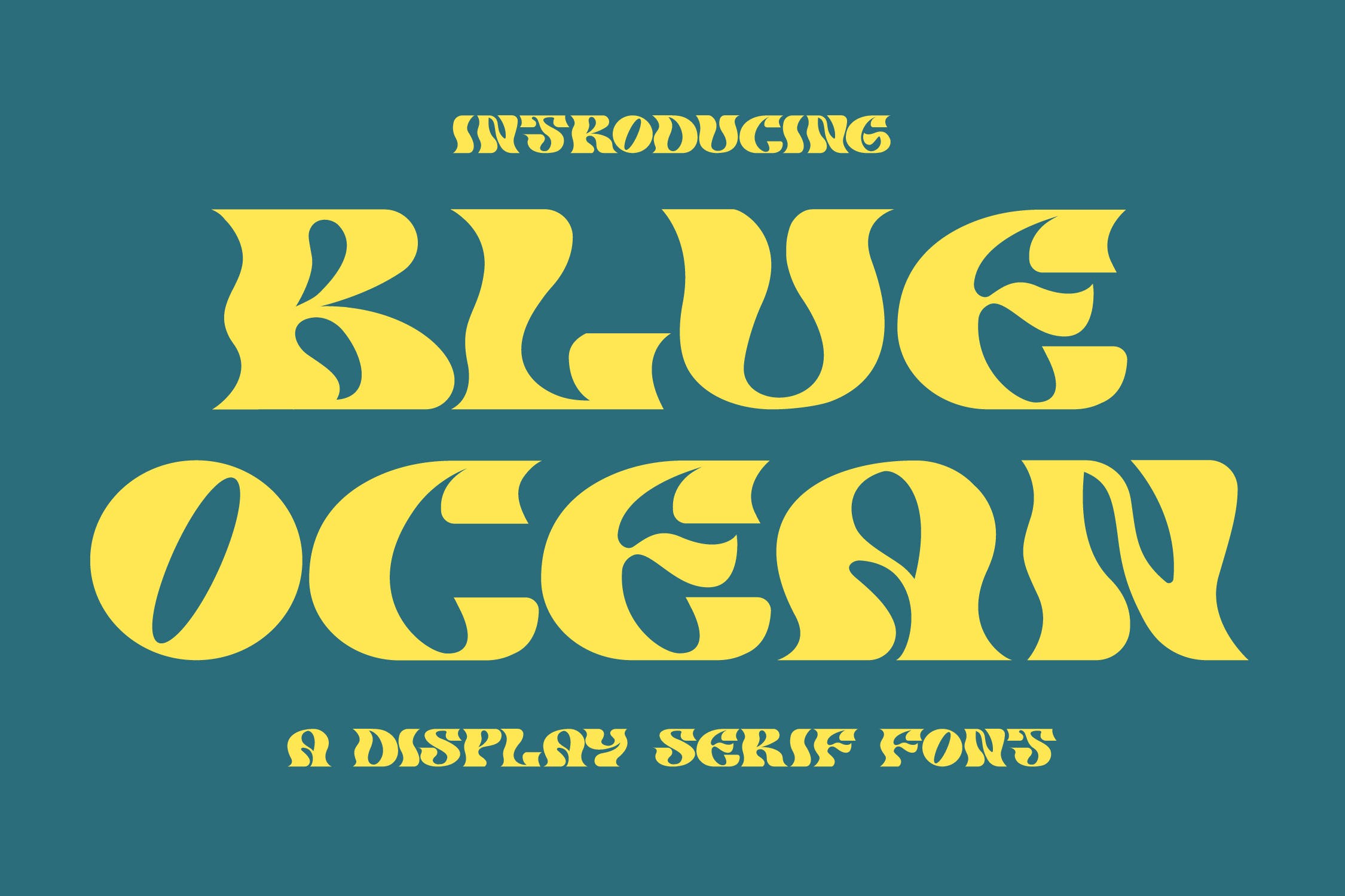 现代优雅品牌海报标识设计衬线英文字体 Blue Ocean Display Serif Font LS_img_2