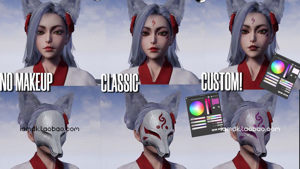 UE模型 虚幻游戏引擎带刀狐狸女武士素材资源 Unreal Engine – Kitsune_img_2