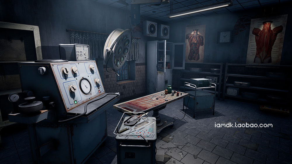 UE模型 城市郊外废弃模块化精神病医院内饰效果图3D设计素材 Unreal Engine – Abandoned Psychiatric Hospita_img_2