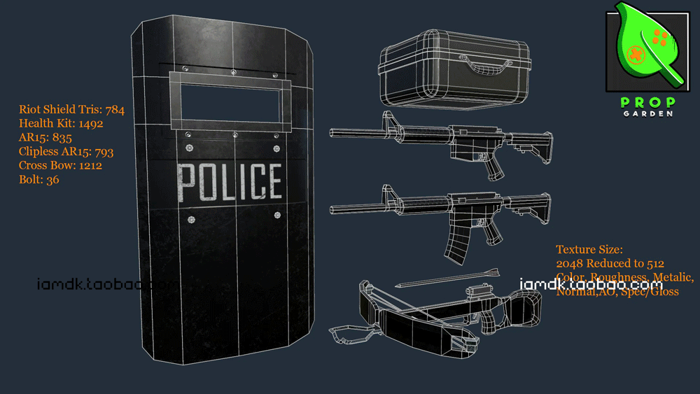 UE模型 逼真游戏场景武器枪支弹药库3D素材 Lowpoly Weapons Kit 4.26 Unreal Engine_img_2